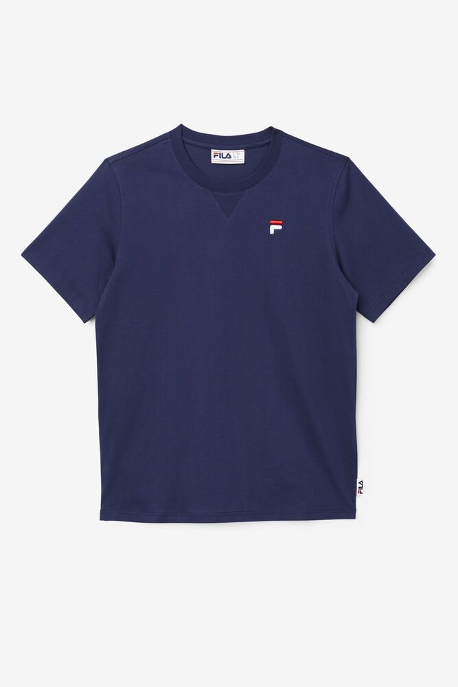 Fila T-Shirt Womens Navy - Derion - Philippines 0267458-HQ